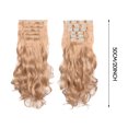 thumbnail image 3 of Clip in Hair Extensions, 20" Long Wavy Curly Wig, Synthetic Wig for Women, Natural as Real Hair, for Daily Party Cosplay-G-19.7''Length, 3 of 7