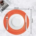 thumbnail image 3 of LQCrafK Placemats for Dining Table Set of 6 - Round 15 inch Woven Heat Resistant Non-Slip Kitchen Table Mats, Black, 3 of 7