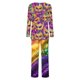 thumbnail image 5 of Puntoco Conjunto de pijama con parte superior y pantalones informales con estampado degradado para mujer, 5 of 5