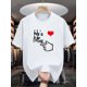 thumbnail image 2 of He Is Mine, Printed Men'S T-Shirt, Casual Round Neck and Short Sleeves, Comfortable Fit, Suitable for Valentine'S Day Gift, Summer Fashion Coat., 2 of 8