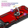 thumbnail image 4 of Allytech Rugged Case for Samsung Galaxy Z Flip4, Military Grade Protection Shockproof Cover with Metal Rotatable Ring Stand, Magnetic Car Mount Holder Case for Samsung Galaxy Z Flip4 - Red, 4 of 7