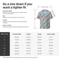 thumbnail image 5 of Lsque cartoon Elephant Print Men's Cuban Collar Short Sleeve Shirt Summer Beachwear Casual Button Down Fashionable Vacation Leisure Shirt-3X-Large, 5 of 5