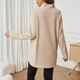 thumbnail image 5 of Dxzfnsa Pregnant Clothes for Women Women's Casual Half Zipper Maternity Pullovers Standing Collar Long Sleeved Solid Color Sweatshirts Loose Pregnant Clothing Tops, 5 of 7