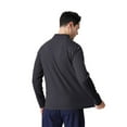 thumbnail image 4 of Riecok Mens Sport Shirts Stand up Collar Long Sleeve Half Zipper Comfortable Casual Fashion Mens Tops Dark Gray 2XL, 4 of 4