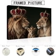 thumbnail image 3 of Royal Lion Family Wall Art Canvas Decor Frame, Coronation Lion Wall Painting, Artistic Portraits of the King, Queen, and Lion Cubs, Royal Jungle Animals, Suitable for Bedroom and Home Decor, 3 of 10