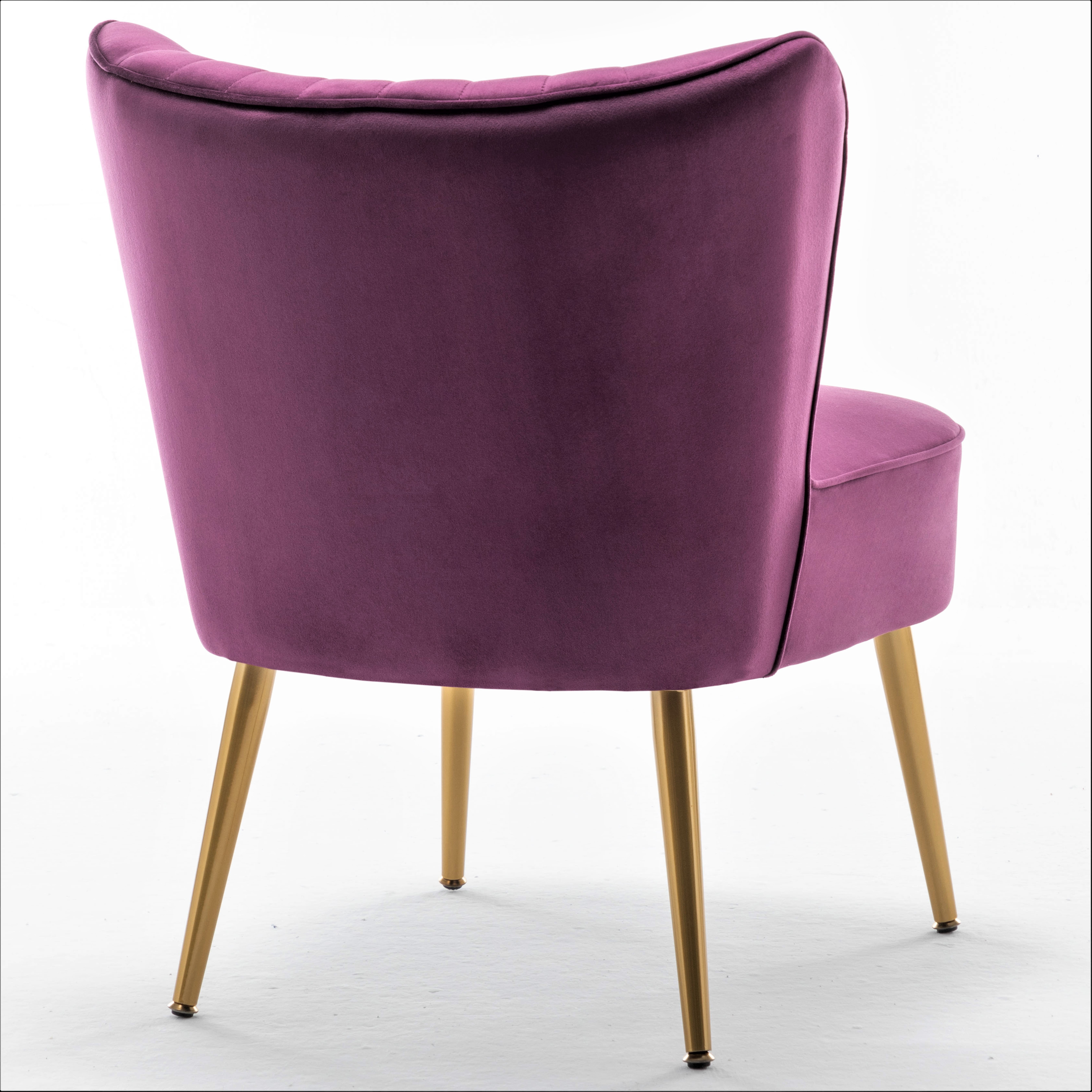 US Pride Furniture Sauter 23.2" Wide Mid-Century Modern Microfiber Accent Chair, Purple