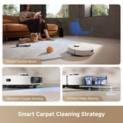 DREAME Robot Vacuum and Mop with 13000Pa Suction, Anti-Tangling Tech, Auto-Emptying Dock, Smart Obstacle Avoidance, White