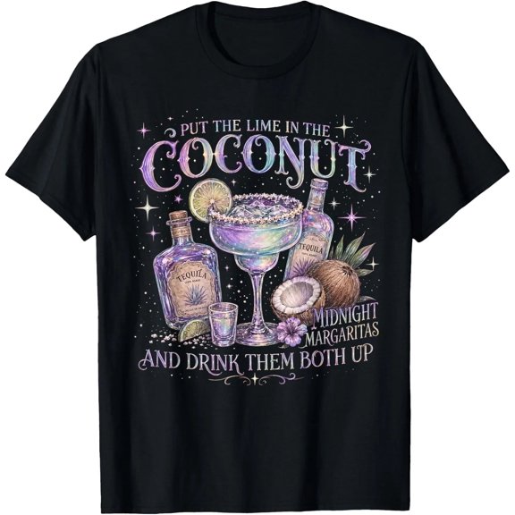 Put The Lime in The Coconut Retro Margaritas Celestial Beach T-Shirt