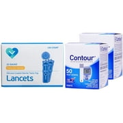 O'Well Contour 100 Test Strips   100 Lancets Diabetic Testing Refill Kit - Test Strips Exp; 04/20/2022