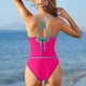 thumbnail image 5 of Tankini para mujer, bikini liso sin espalda, de dos piezas, estilo vendaje, para playa, dos piezas, tankini, 2 piezas, 5 of 7
