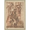 thumbnail image 3 of Thomas Blanchet 14x18 Black Modern Framed Museum Art Print Titled - The Deposition (1670s), 3 of 5