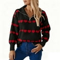 thumbnail image 1 of HongQid Womens Pullover Sweaters Long Sleeve Crewneck Casual Loose Knit Jumper Tops, 1 of 5
