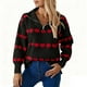 thumbnail image 1 of HongQid Womens Pullover Sweaters Long Sleeve Crewneck Casual Loose Knit Jumper Tops, 1 of 5