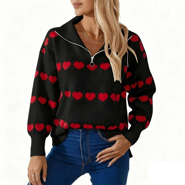 HongQid Womens Pullover Sweaters Long Sleeve Crewneck Casual Loose Knit Jumper Tops
