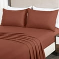thumbnail image 4 of Chezmoi Collection Liam 7-Piece Terracotta Bed in a Bag King Comforter Set with Sheets Medallion Embossed Bedding Set, 4 of 8