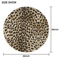 thumbnail image 6 of Brown and Black Leopard Print Round Tablecloth 60"x60",Wrinkle Wipeable Table Cloth for Kitchen Dining Room Picnic Patio Party, 6 of 6