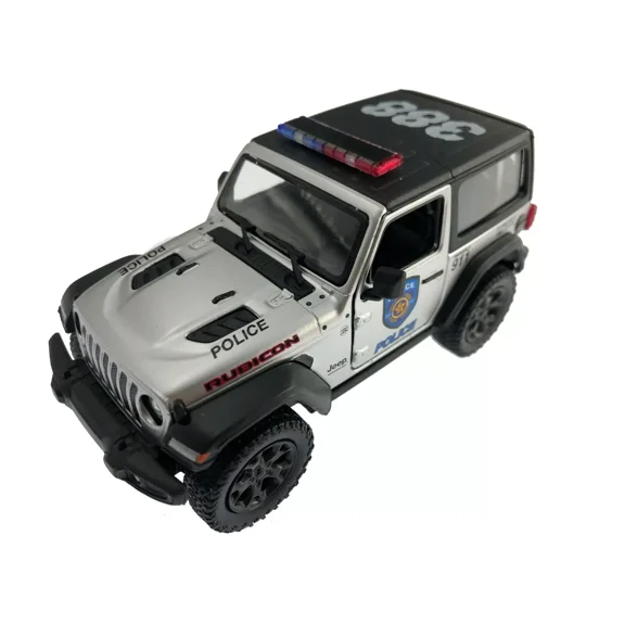 5" Kinsmart 2018 Jeep Wrangler Rubicon Police Diecast Model Toy SUV Car 1:34