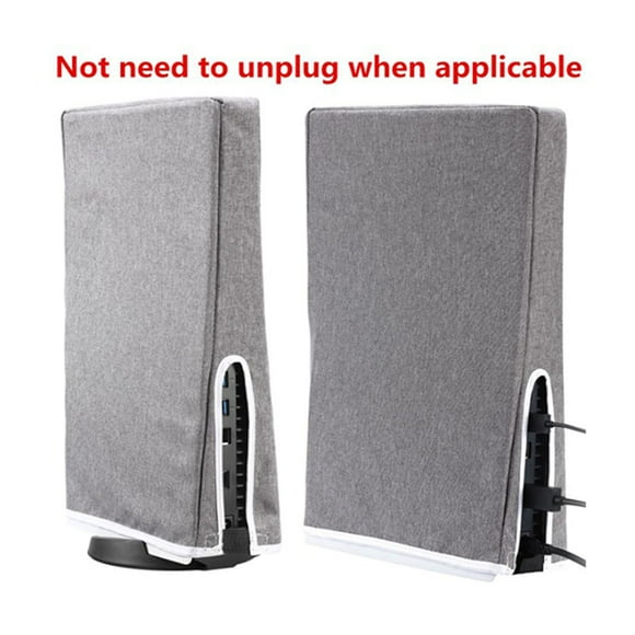 Housse de Protection pour Console de Jeu, Housse de Protection Verticale pour Console de Jeu Ajustement Parfait Tissu Oxford Facile à Utiliser pour Console de Jeu Noir, Gris