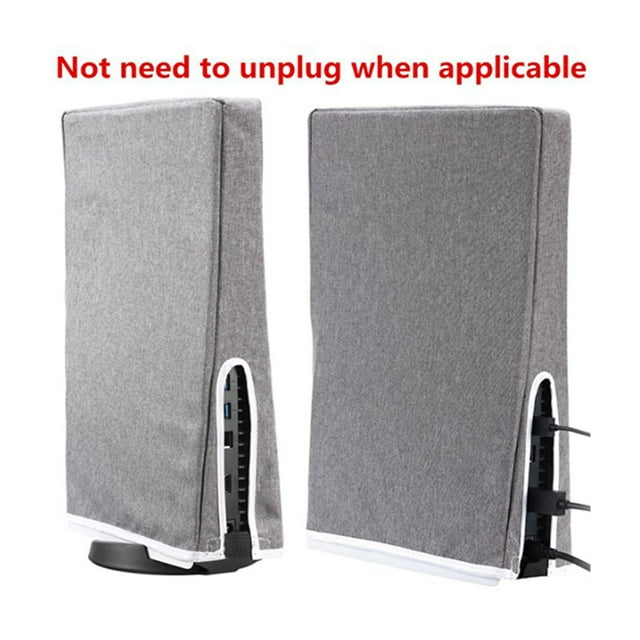 Housse de Protection pour Console de Jeu, Protection Verticale Facile à Utiliser, Housse de Protection Mince pour Console de Jeu, Gain de Place pour Console de Jeu Noir, Gris