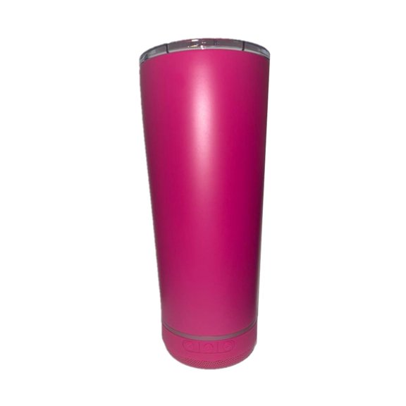 Bluetooth Stainless Steel Smart Tumbler Cup Pink Speaker