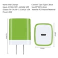 thumbnail image 4 of Usbc block,USB C Wall Charger Block,AILKIN 3Pack USB Wall Charger 20W Power Delivery Charging Android Type C Charger Block,Green, 4 of 7