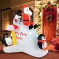 thumbnail image 5 of Topcobe 6 Feet Christmas Inflatable with Blow up Penguins and Santa Decoration, Decorations for Christmas Party, 5 of 8