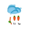 thumbnail image 2 of Clearance!Non-Slip Silicone Divided Dinner Plate Set for Kids-Microwave & Dishwasher Safe,Easy Clean Multifunctional Tableware, 2 of 4