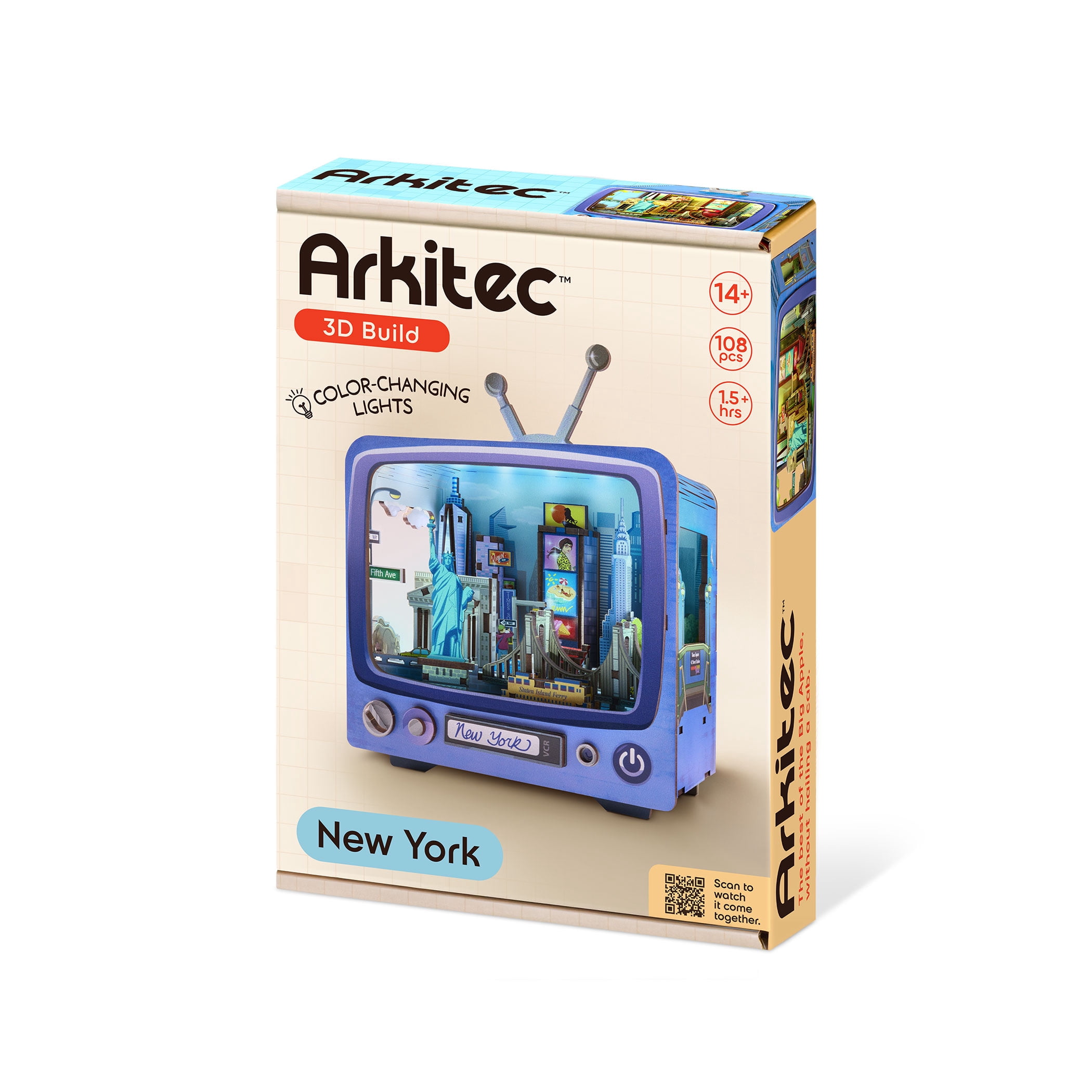 Arkitec 108-Piece New York CityVision 3D Build Wooden Puzzle