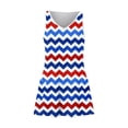 thumbnail image 5 of Robes Patriotiques du 4 Juillet Robe Drapeau Américain pour Femmes Robe d'Été Patriotique pour Femmes Bleu L, 5 of 5
