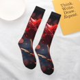 thumbnail image 4 of Daiia Sports Socks Artistic Dewdrop Rose Printed Novelty Crew Socks for Men Women Knee High Socks Cotton Socks Soft & Breathable Support Unisex Socks, 4 of 9