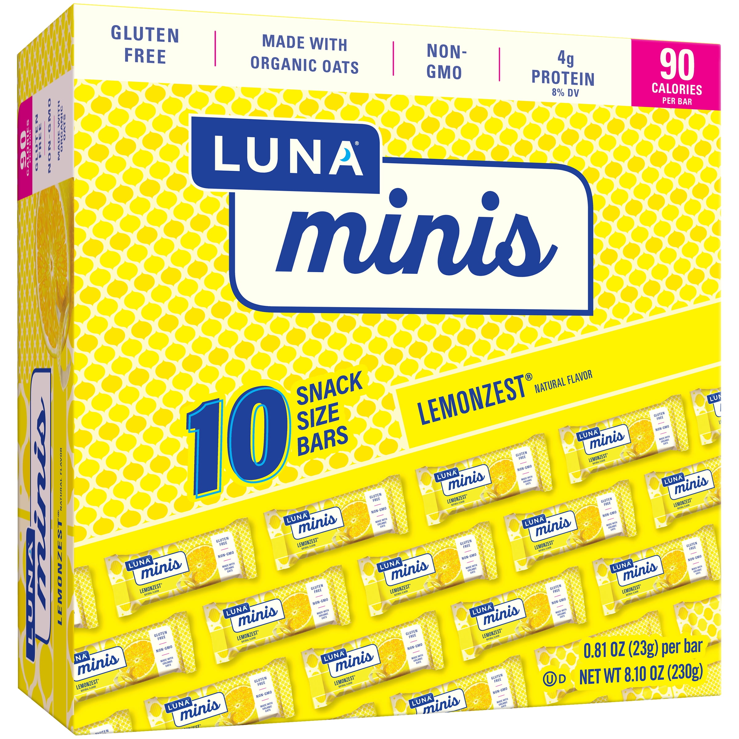 Luna Minis Gluten Free Lemonzest 0 81 Oz 10 Ct Walmart Com Luna Minis Gluten Free Lemonzest 0 81 Oz 10 Ct Walmart Com