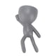 thumbnail image 2 of Macetas suculentas para flores, contenedores de jardinería con forma humana gris, soporte para plantas de flores, 2 of 14
