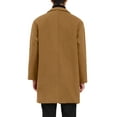 thumbnail image 3 of Lars Amadeus Men's Trench Coat Notched Lapel Mid-Length Casual Solid Overcoat, 3 of 6