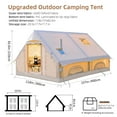 thumbnail image 5 of SENLEETO 8-10 People Glamping Inflatable Tents , 129 ft² Large Blow Up  Tent with Hand Pump,  420D Oxford Fabric Camping Tent, Easy Setup Air Tent for Outdoor&Travel, 5 of 12