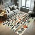 thumbnail image 5 of Ambesonne Bohemian Decorative Rug Carpet, Mid Century Modern Shapes, 2' x 5', Olive Green Rust Ivory, 5 of 5