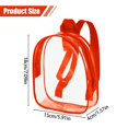 thumbnail image 2 of Mini Clear Bag Mochila Transparente Foldable Clear Backpack, Lightweight Transparent Bookbag for Stadium Events, Durable PVC Waterproof, Small Clear Backpack for Men Women, 2 of 2