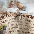 thumbnail image 5 of Gift for 30th Wedding Anniversary,30th Pearl Wedding Happy Anniversary Couple Gifts for Wife Husband Dad Mom Him Her Anniversary Decorations Blanket 50"x60", 5 of 6