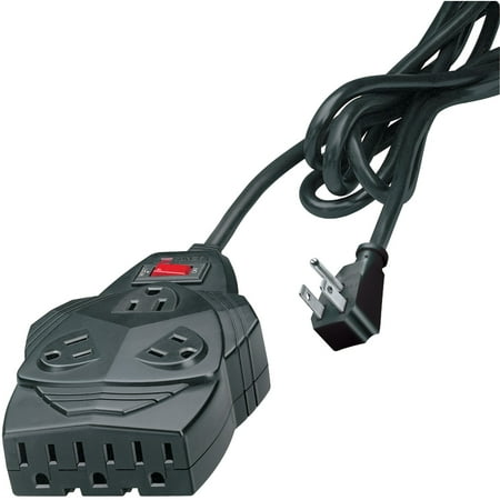 Fellowes Mighty 8-Outlet Surge Protector, Black