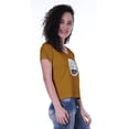 thumbnail image 4 of Moomaya T-shirt à Manches Courtes pour Femmes avec Col Rond, Écusson à Paillettes, Coupe Décontractée - W2, 4 of 7