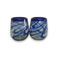 thumbnail image 7 of Mexican Stemless Wine Glass | Hand-Blown Blue Swirl (1Piece), 7 of 7