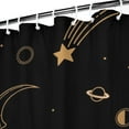 thumbnail image 4 of Gothic Shower Curtain - Dark Celestial Moon & Star Print, Mystical Cosmic Theme Bath Decor, Waterproof Polyester, 36"Wx72"L, Goth Aesthetic Gift, 4 of 5