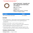 thumbnail image 2 of Oil Drain Plug Gasket - Compatible with 2003 - 2009 Chevy C5500 Kodiak 6.6L V8 Diesel 2004 2005 2006 2007 2008, 2 of 2