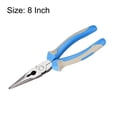 thumbnail image 2 of Unique Bargains Needle Nose Pliers 8-Inch Long-Nose Side Cutting Tool with Comfort Grip, 2 of 3