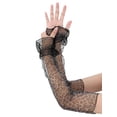 thumbnail image 4 of INSPIRE CHIC Women's Long Polka Point Bowknot Lace Pleated Gloves Fashion Fingerness Arm Sleeves for Female Vintage Opera Dance Party Leopard Print, 4 of 6