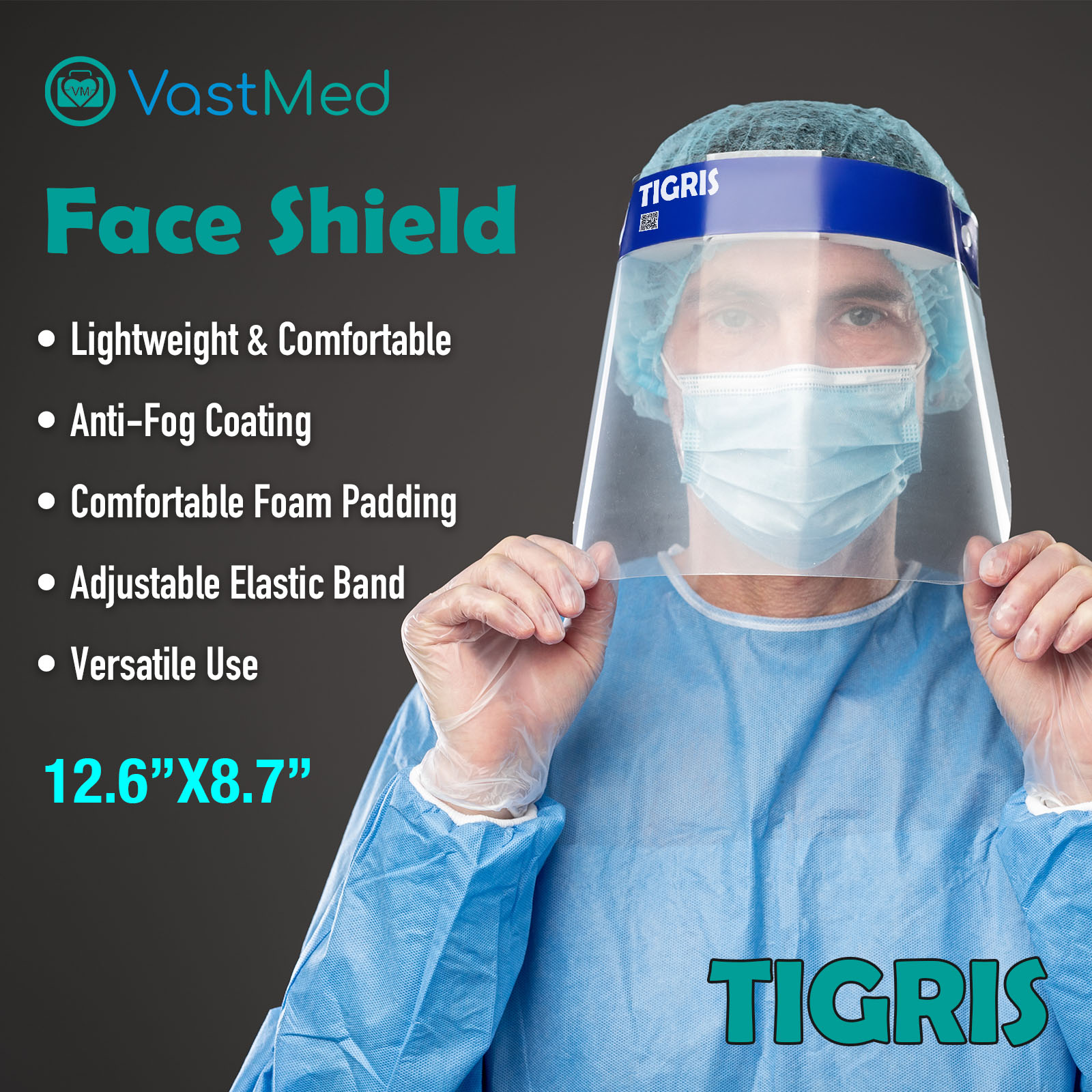 Anti-Fog Face Shields, Clear, 20 Count