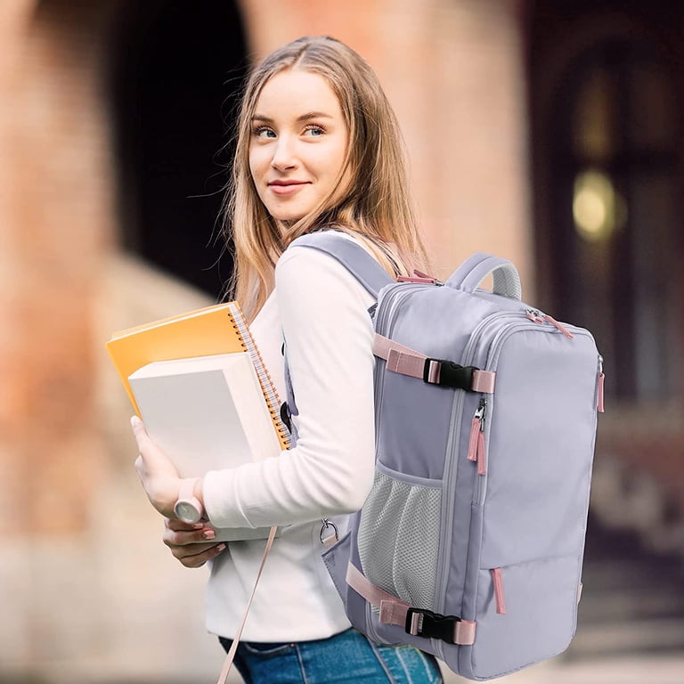 Softlife Travel Bag,17" Laptop Backpack Allowed On The Plane,Large Carry On Backpack,Waterproof Backpack,School Bag,Hiking Backpack,Purple(Including 2pcs Wash Bags) - Walmart.com Softlife Travel Bag,17" Laptop Backpack Allowed On The Plane,Large Carry On Backpack,Waterproof Backpack,School Bag,Hiking Backpack,Purple(Including 2pcs Wash Bags) - Walmart.com