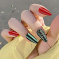 thumbnail image 4 of Uñas postizas navideñas, uñas postizas navideñas para mujeres y niñas, 4 of 5