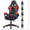 Red, variant on Bigzzia Gaming Chair with LED Lights,Ergonomic Office Computer Chair with Headrest Support, PU Leather, Height Adjustable, 360° Swivel, Suitable for Adults and Kids, Red