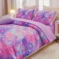 thumbnail image 4 of NTBED Tie Dye Constellation Ombre Comforter Set Queen Size Gradient Galaxy Bedding Set for Kids Girls Boys Purple 6Pcs, 4 of 6