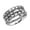 3 Stripe&Flower, variant on Fidget Anxiety Ring for Women 925 Sterling Silver Spinning Spinner Rings for Men Oxidized Concave Swirl Flower Boho Beach Jewelry Birthday Christmas Gifts for Women Size 7